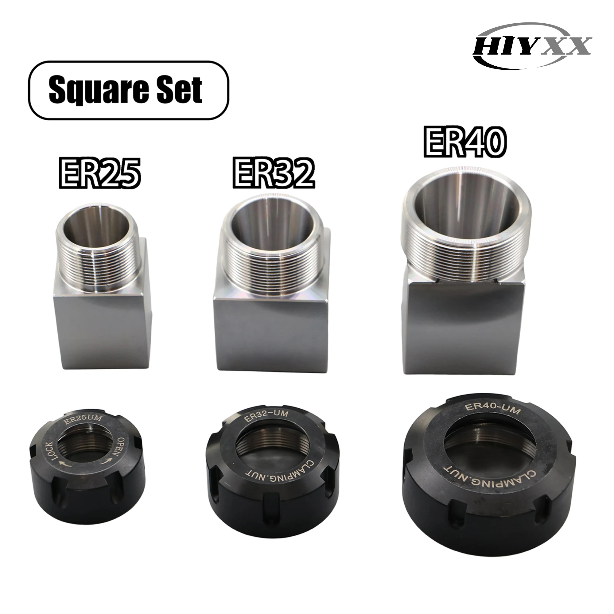 

CNC Square Hex ER25 ER32 ER40 Collet Block Square Hexagonal ER25 ER32 ER40 UM Collet Block Holder for CNC Milling Lathe Machine
