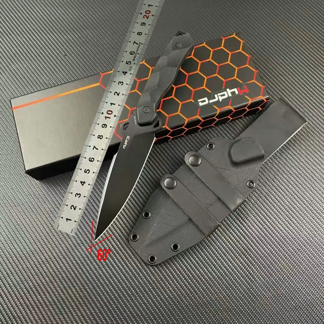 Trskt ES Hydra Camping Knives Phobos Outdoor Knife,Rescue Survival Knives,60Hrc Glass CF Handle Edc Tool With Kydex,Dropshipping