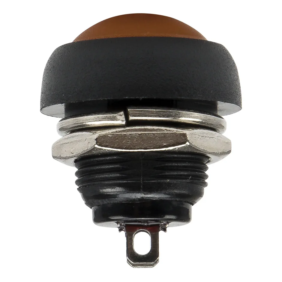 10pcs / lot PBS-33B 12mm reset (ON) - OFF round push button switch SPST pushbutton