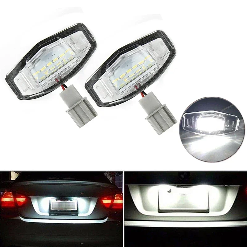 

High Quality License Plate Lights Easy To Install Plug And Play Super Bright Replacement 2pcs White 18 LED 162LM