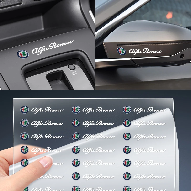 Car Window glass lift button sticker Steering Wheel Decal For Alfa Romeo Giulia Stelvio Giulietta 156 159 147 Mito Tonale Brera