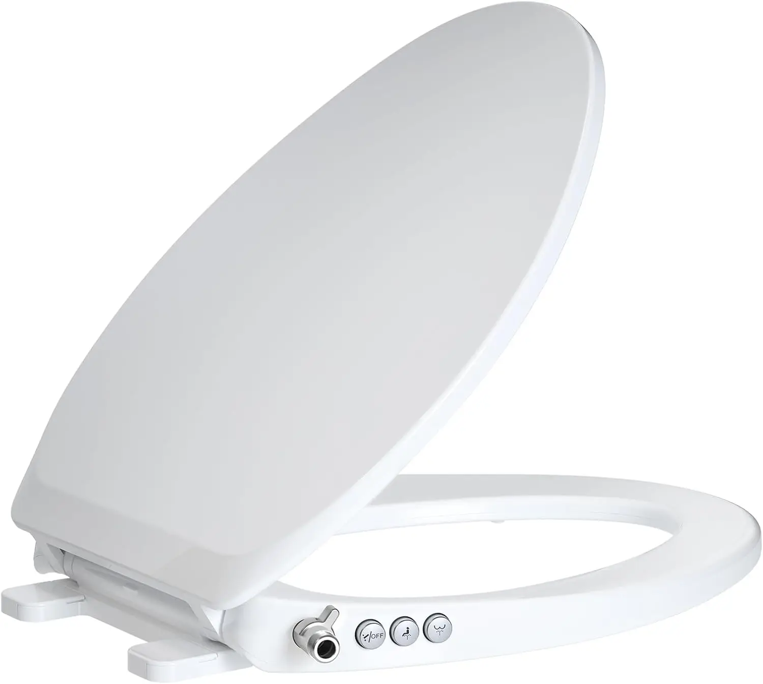 

Non-Electric Bidet Toilet Seat with Self-Cleaning Dual Nozzles, Adjustable Water Pressure, Slow-Close Lid for Elongated Toilets
