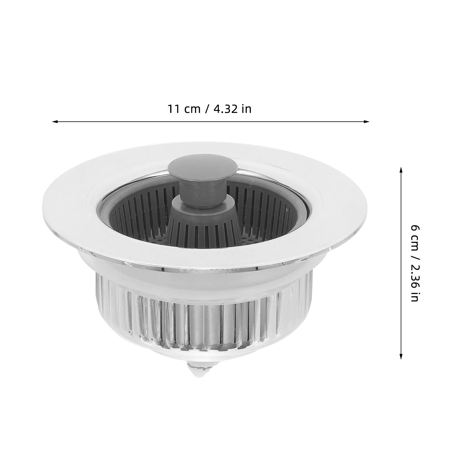 Sink Strainer Stainless Steel Metal Kitchen Sink Drain Catcher Basket Dense Mesh Anti-Block Food Residue Strainer