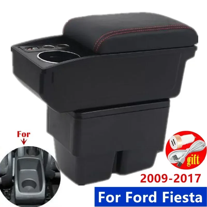 

Car central armrest box For Ford Fiesta Armrest box For Ford Fiesta MK7 Car Armrest 2009-2017 Storage box Dedicated Retrofit