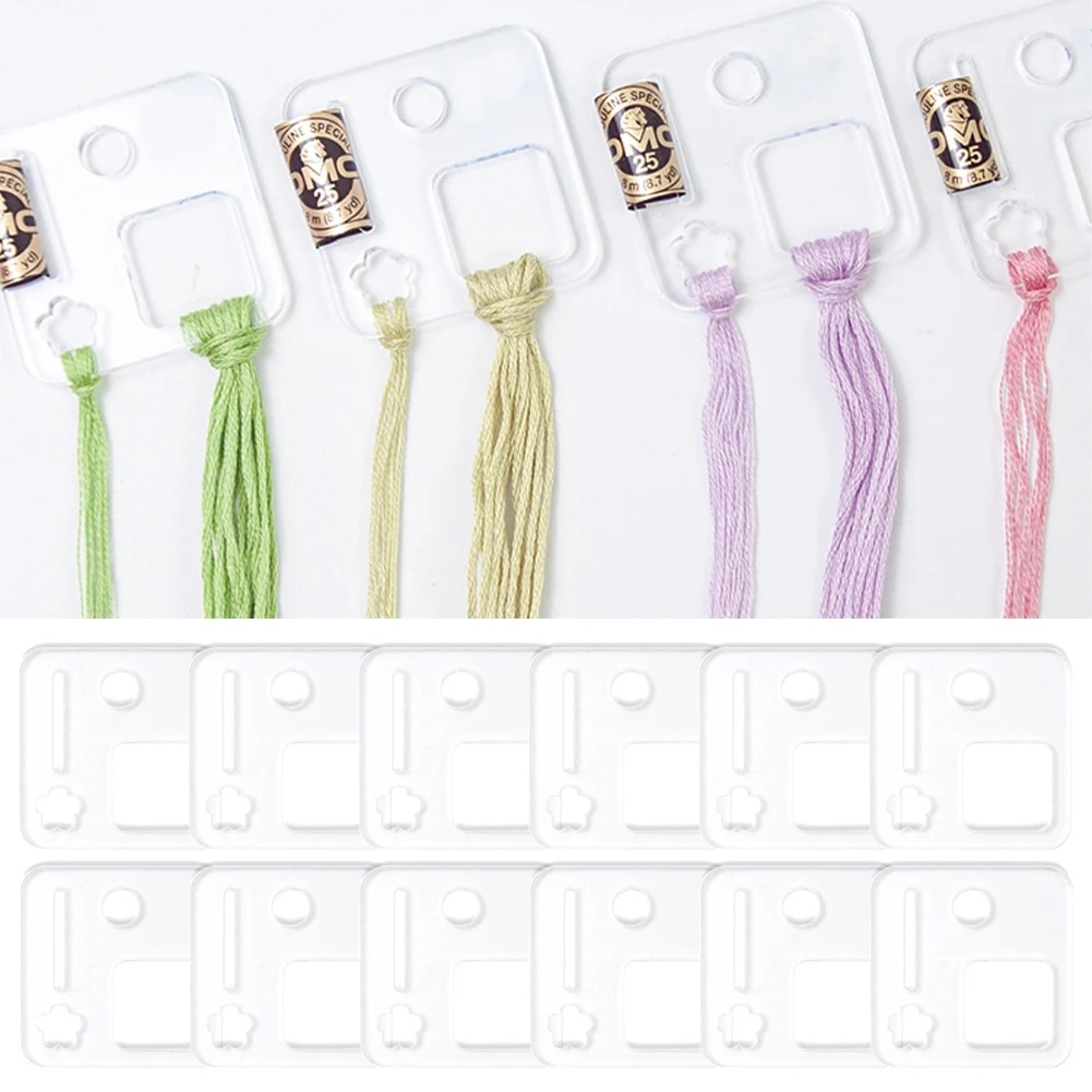 12/24/30 قطعة أداة تنظيم خيط التطريز الأكريليك لوحة تغليف الأسلاك البلاستيكية الشفافة مع ملحقات غرزة متقاطعة #5