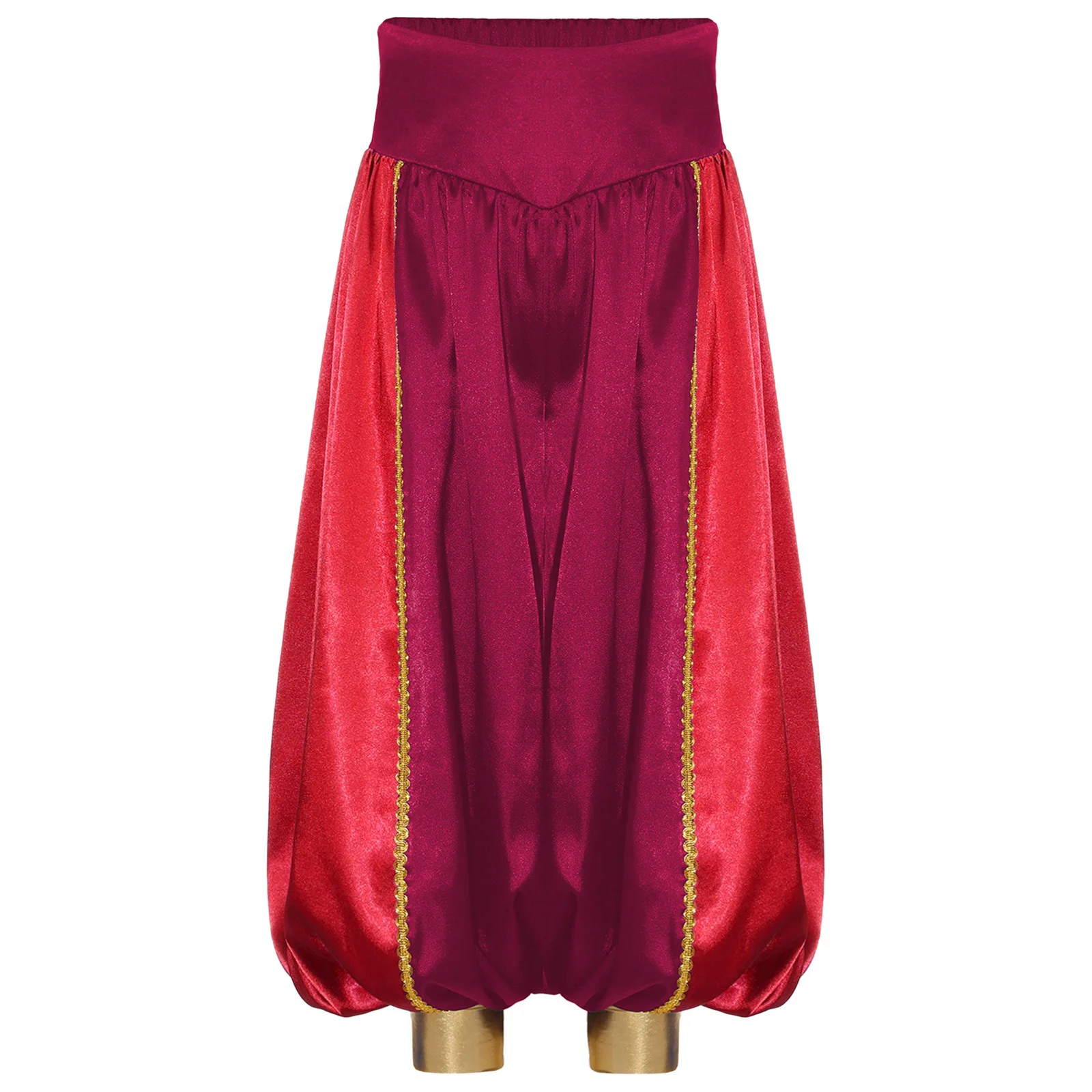 

Kids Unisex Boys Girls Belly Dance Costume High Waist Loose Satin Harem Style Arabian Dance Pants Halloween Party Pants Outfit