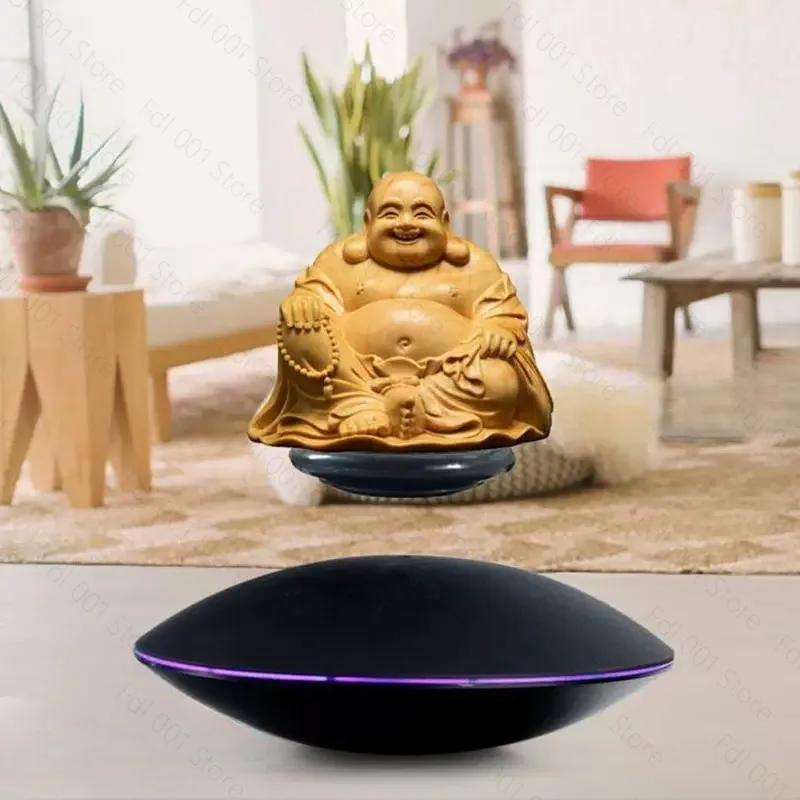 Magnetic Levitation Display Stand Creative Black Technology Ornaments 360-Degree Rotating Display Stand Birthday Gift