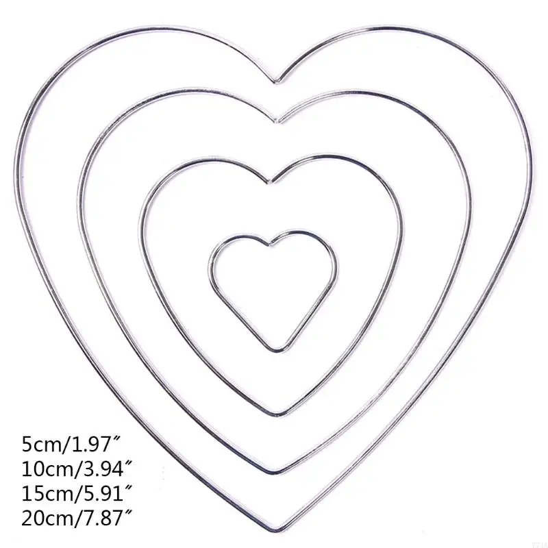 77ja kim loại hoa hoops trái tim vòng hoa macrame vòng mơ ước macrame wall crafts
