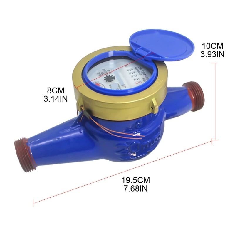 Garden Home Metal Cold Water Meter Single Water Wet Table Measuring 20mm DropShipping