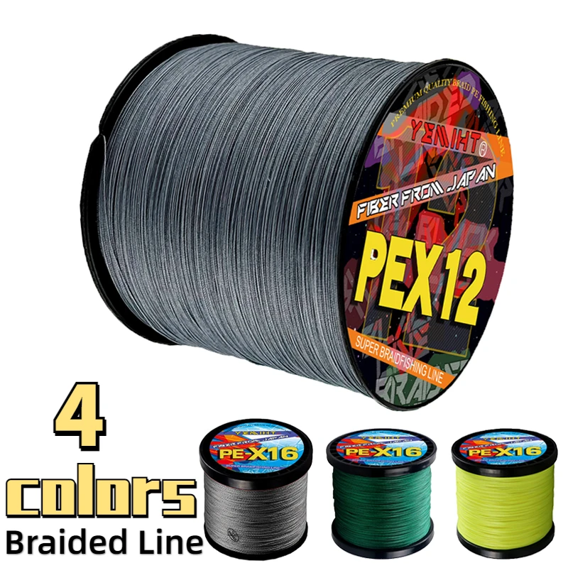 Sedal de Pesca Trenzado Multifilamento 25-200LB para Carpa y Lubina