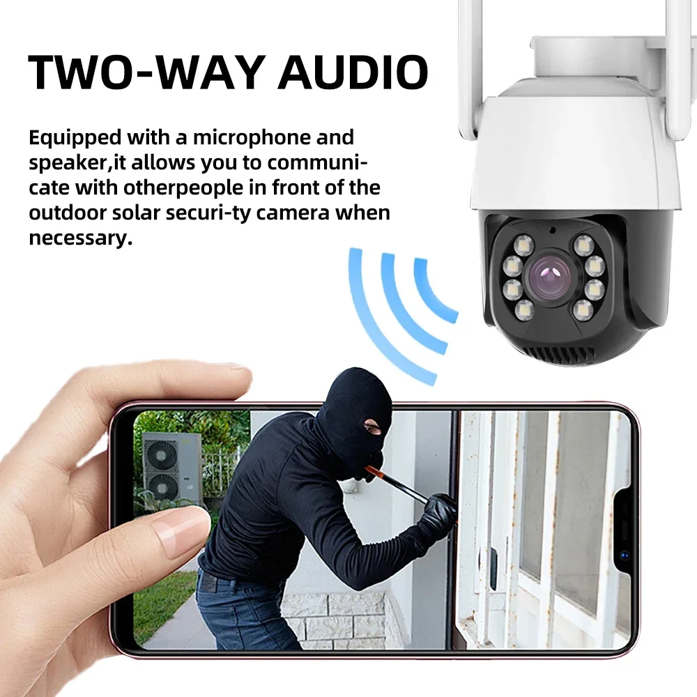 HD 4G WiFi Camera IP Camera 360° Rotate Anti-theft Monitor Security Surveillance Cam Auto Tracking Two Way Audio CameraHOme