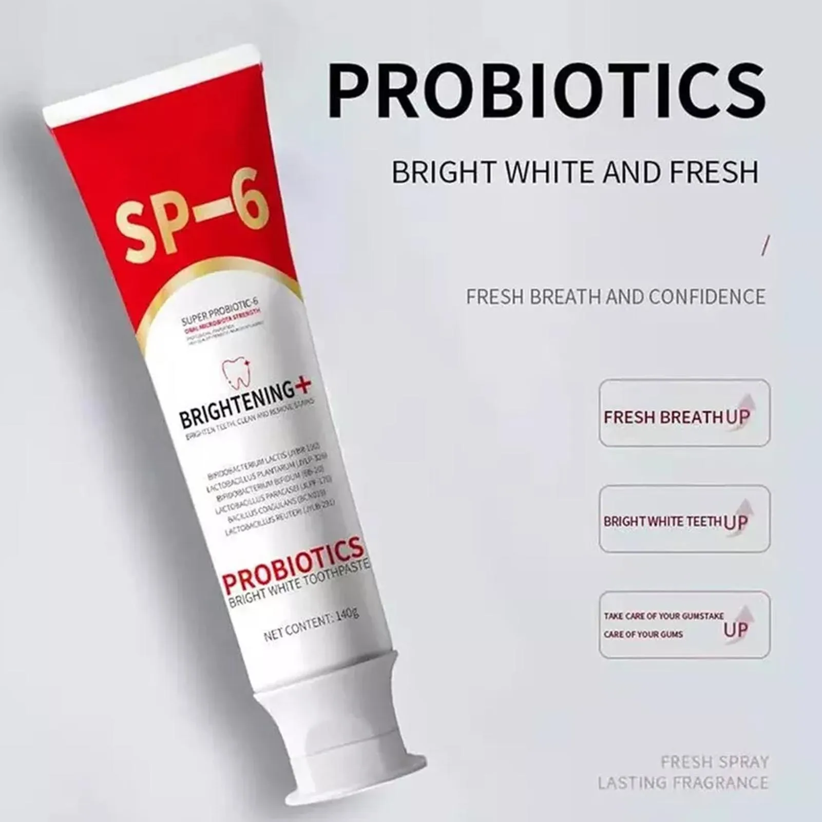 Probiotic-6 Whitening Toothpaste Safe Oral Health Whitening Toothpaste for a Long-Lasting Fresh Breath