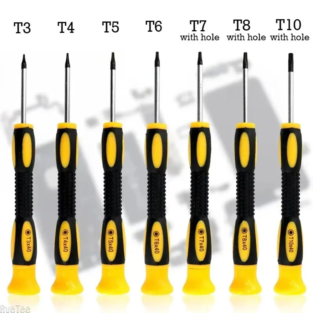 7Pcs Torx Screwdriver Bit Set T3-T10, Mini Hex Bits for Game Controller Disassembly & Repair
