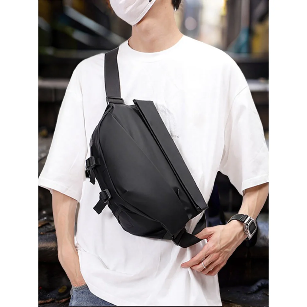 Single Shoulder Backpack Men's Sports Commuting Bag Multi Functional Men's Crossbody Bag Chest bag Men's Cycling Charter