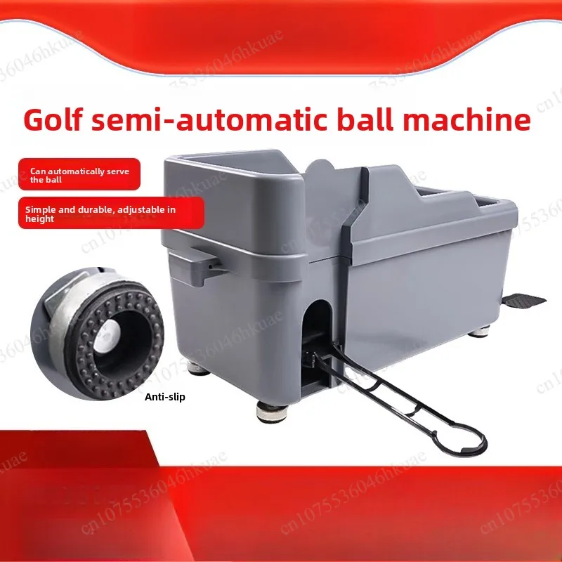 Semi-Automatic Pitching Device with Club Holder, Foot Operated Launcher Box, Available in Green & Gray