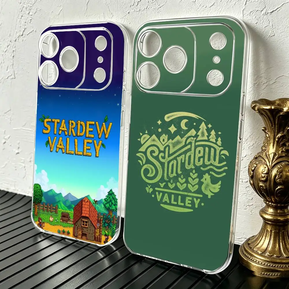 

Game S-Stardew Valley Phone Case Transparent Silicone Soft For iPhone 17 16 15 14 13 12 11 Mini Pro Max Plus