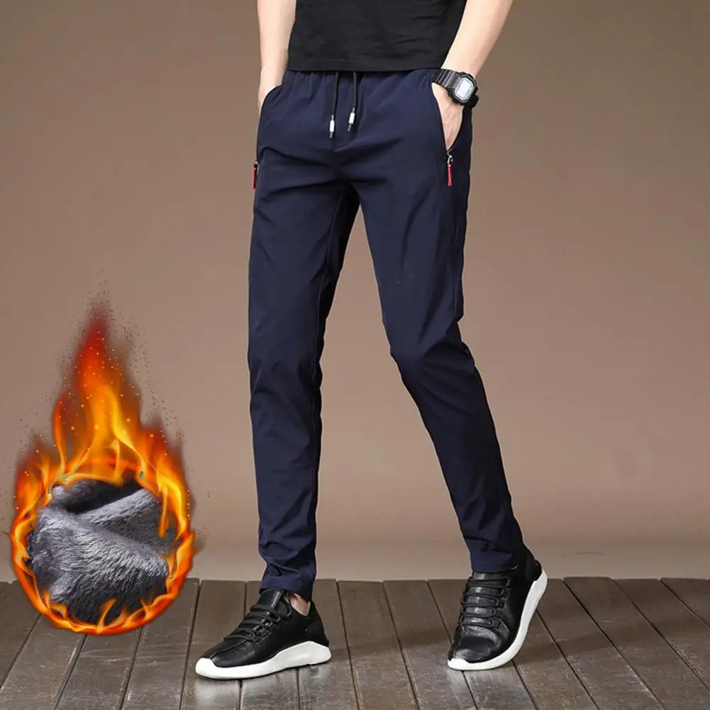 

Brand Clothing Winter Warm Fleece Men's Pants Cotton Business Work Korea Casual Flocking Cargo Trousers Male Plus Size36