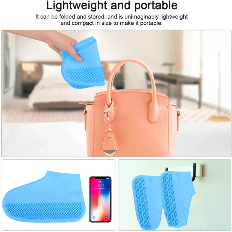 Regen Laarzen Waterdichte Schoen Cover Silicone Unisex Outdoor Stevige Waterdichte Antislip Antislip Slijtvaste Herbruikbare schoen Cover