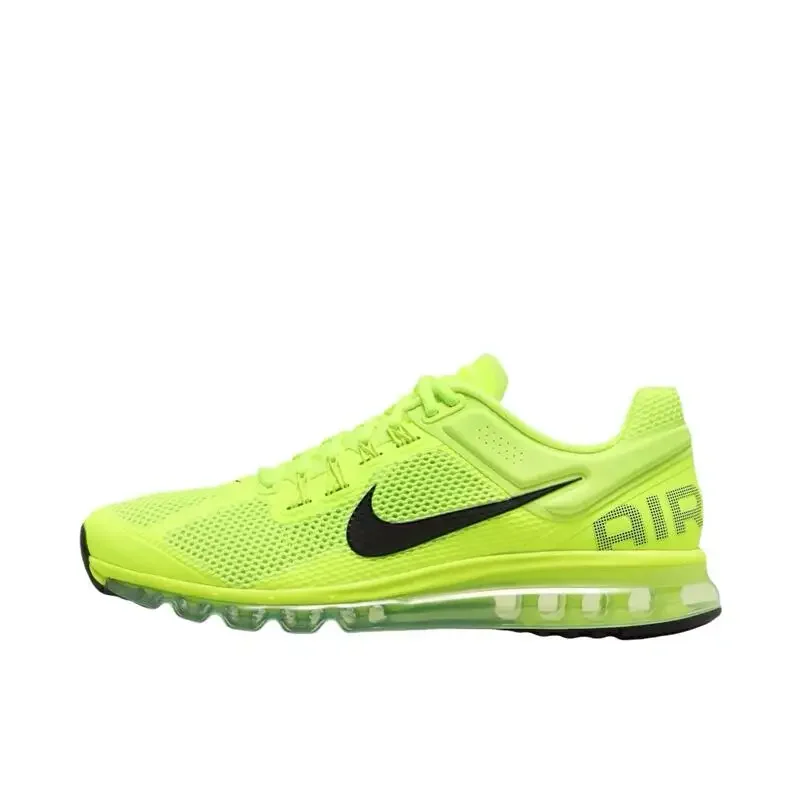 

Nike Air Max 2013 Men Women Running Shoes: Fabric Cushion, Comfortable, Breathable, Anti Slip, Durable, Retro Fluorescent Green