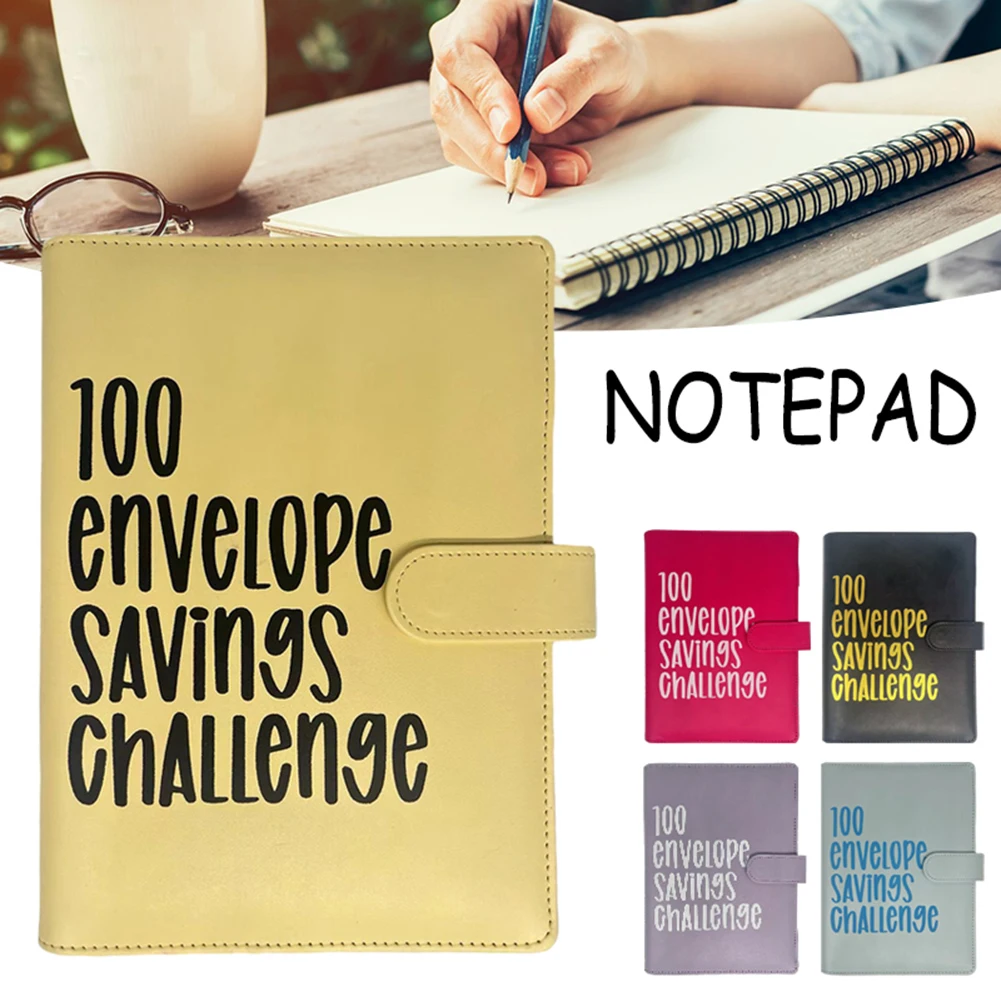 Multicolor 100 Envelope Savings Challenges Books Handwriting Notebook For Couple Adult Children