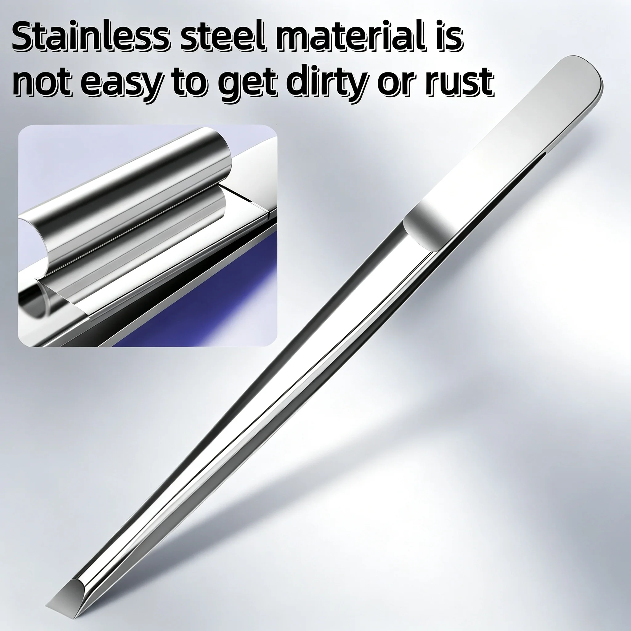 Precision Slanted Eyebrow Tweezers Stainless Steel Anti‑Rust Tweezer for Plucking Eyebrow & Fine Facial Hairs Home Beauty Tool