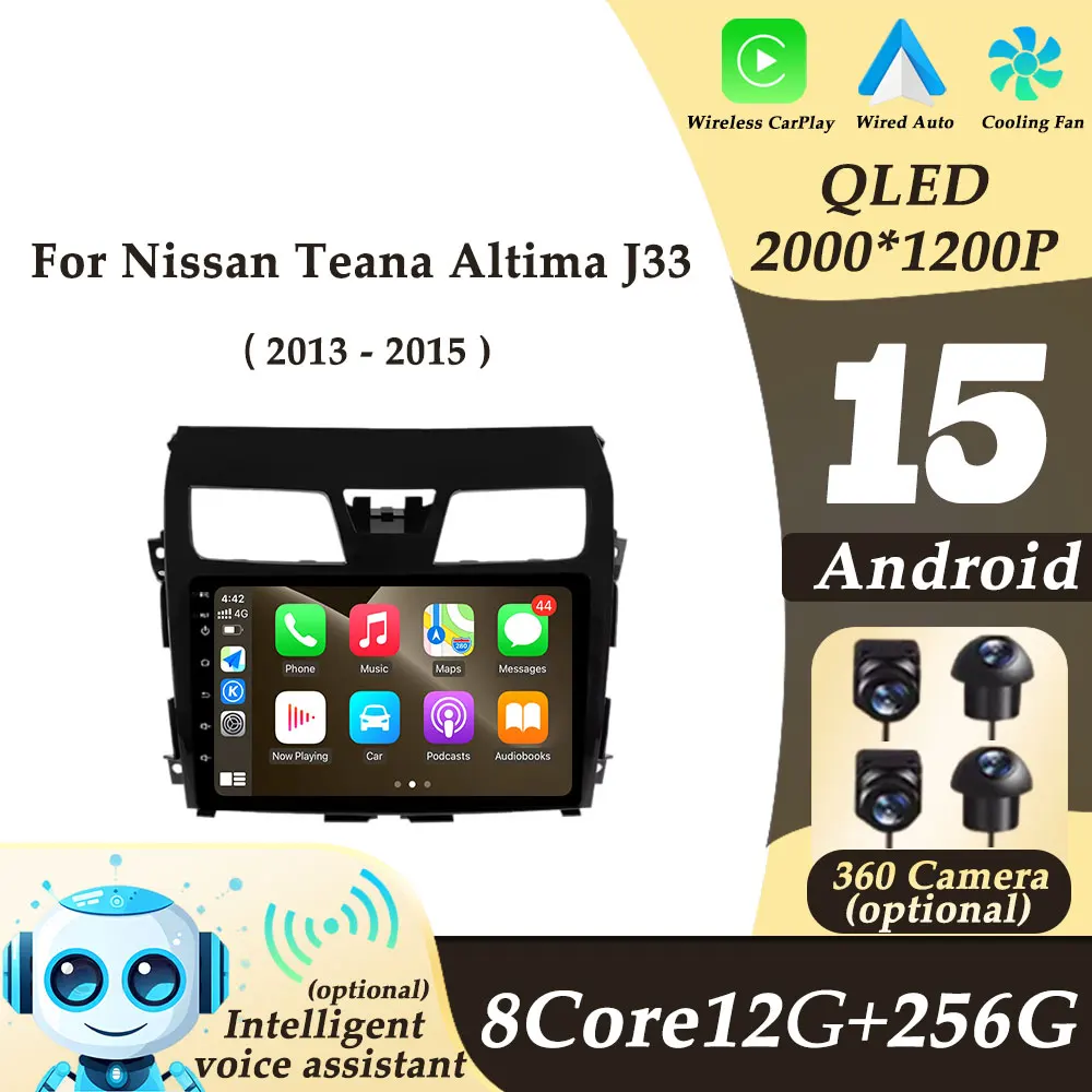 

Car Radio Multimedi Player for Nissan Teana Altima J33 2013-2015 Wireless CarPlay Android Auto GPS Navigation DSP Stereo WIFI BT