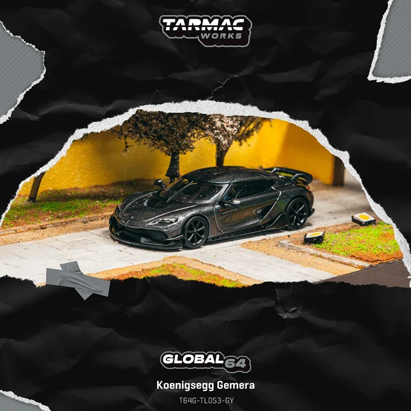 

PreSale TW 1:64 Koenigsegg Gemera Grey Diecast Car Model Collection Toys Tarmac Works
