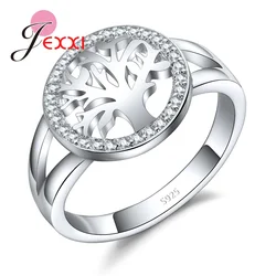 Bague en argent Sterling 925 en forme d'arbre pour femmes, Bijoux élégants en Zircon cubique, vente en gros