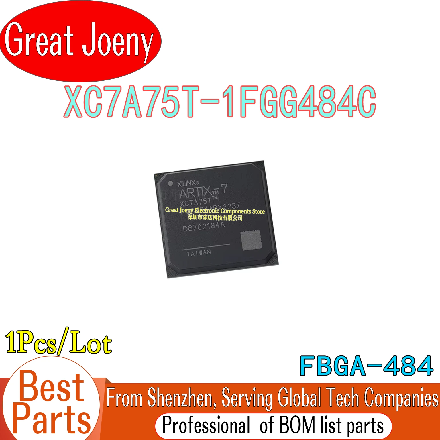 

100% новый оригинальный набор микросхем XC7A75T-1FGG484C XC7A75T FBGA-484