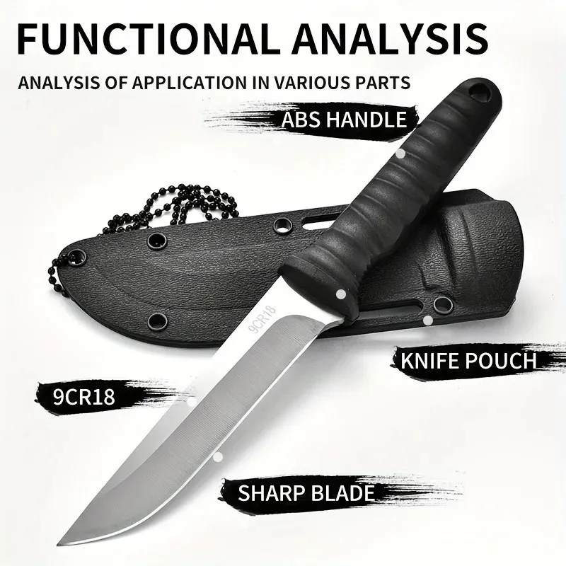 

5Cr15Mov Stainless Steel Meat Cleaver Sharp Boning Knife Fishing Accessories Knife with Holster Multifunction Vegetable Peeler