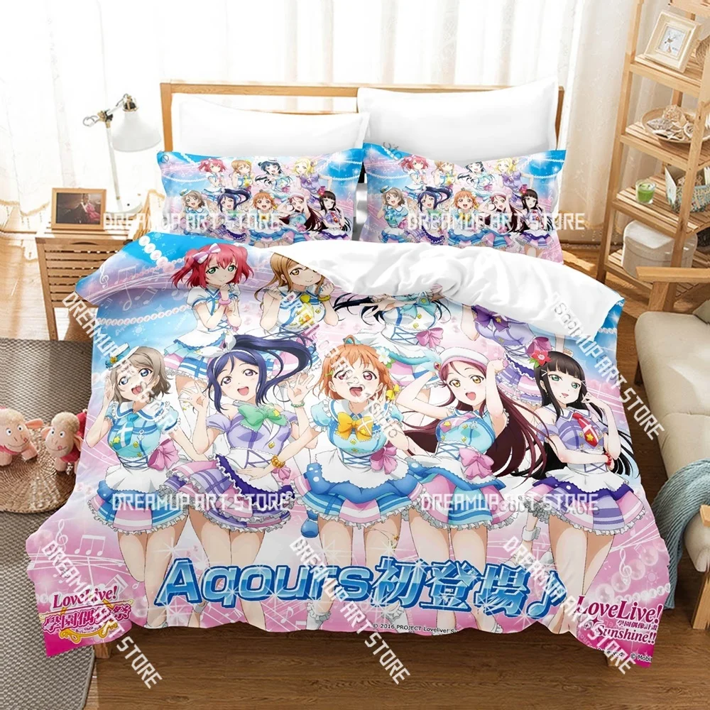 3D Printed Love Live! School Idol Project Bedding Set for Boys Girls Duvet Cover Twin Queen King Full Single Double Sizes