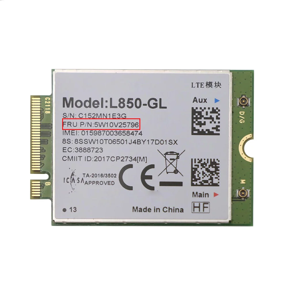L850-GL LTE Cat9 M.2 Module FRU 5W10V25796 4G WWAN Card XMM 7360 4G Module For 500e Chromebook Gen 3 300e Chromebook Gen3 Laptop