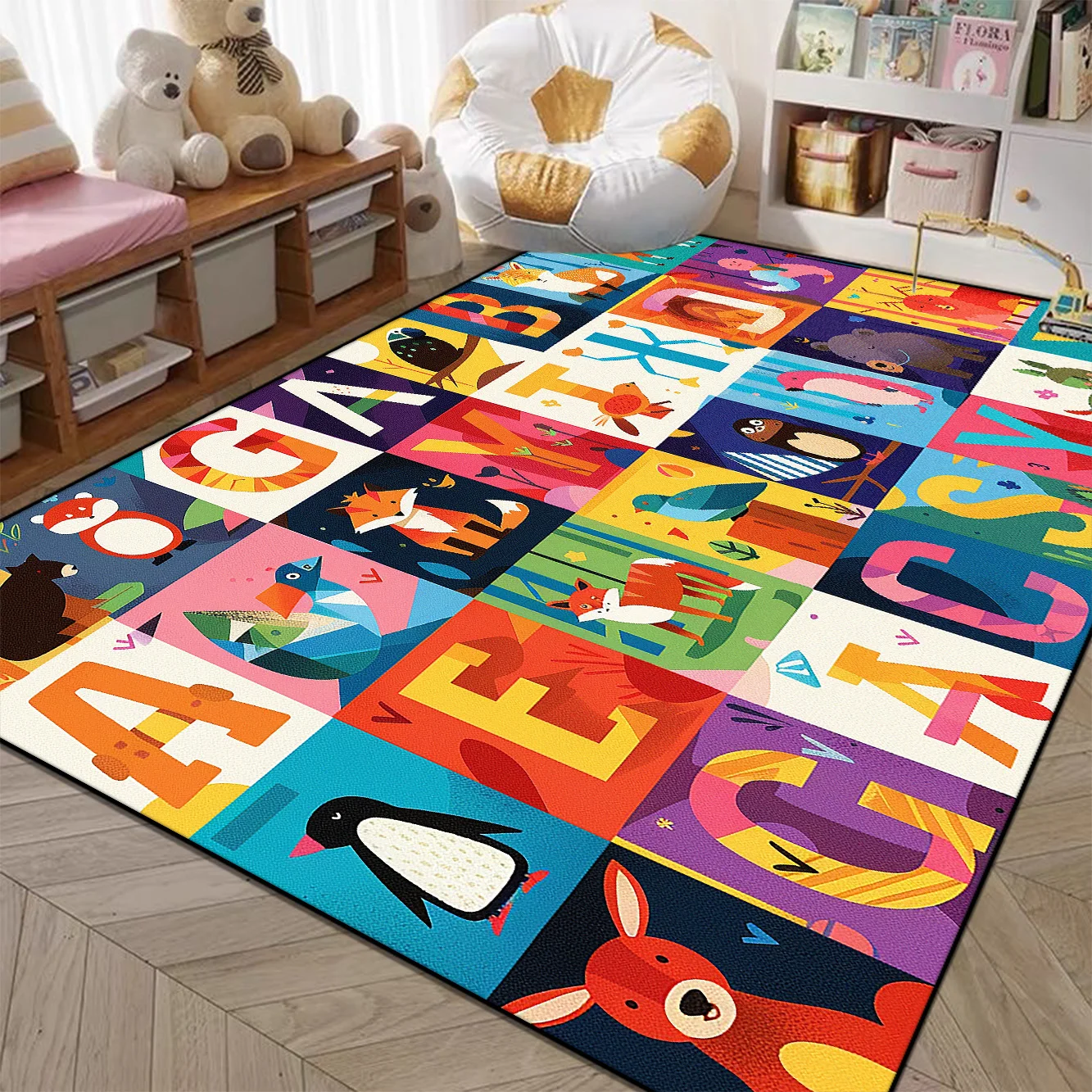 Soft Fluffy Children\'s Room Carpet Baby Early Childhood Education Crawl Non-slip Floor Mat Washable Kid Bedroom Decor Rugs Ковер