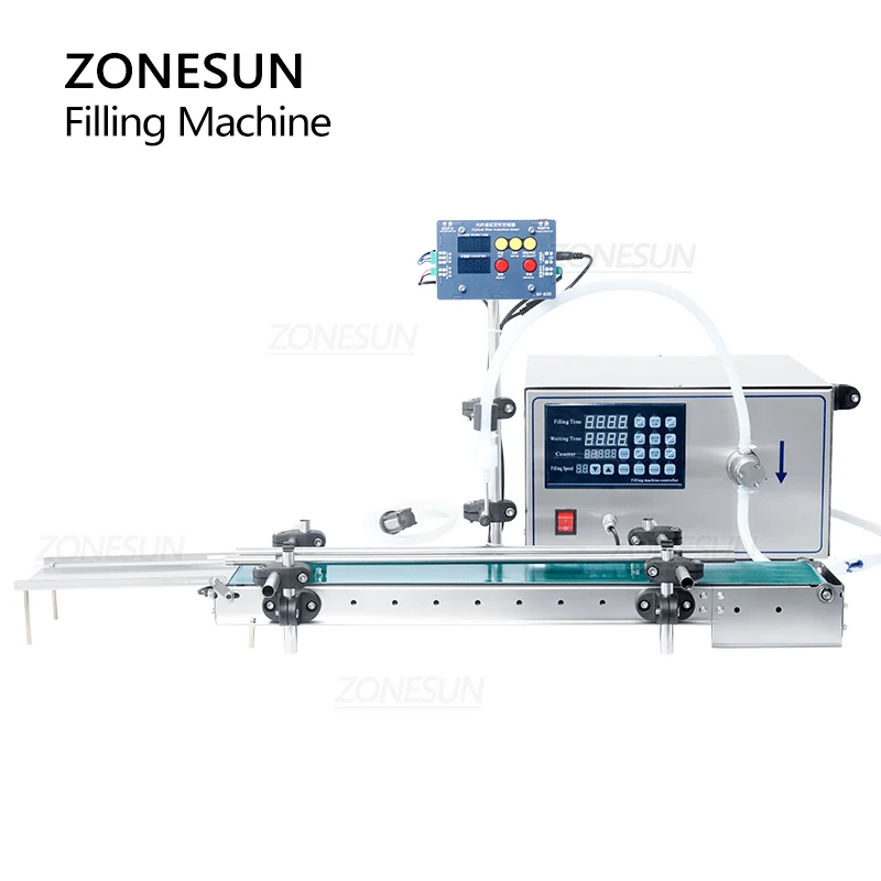 Zonesun Vloeibare Vulmachine Automatische Productielijn Magnetische Pomp Parfum Etherische Olie Flessen Flacon Buis Sap ZS-MPYT600A