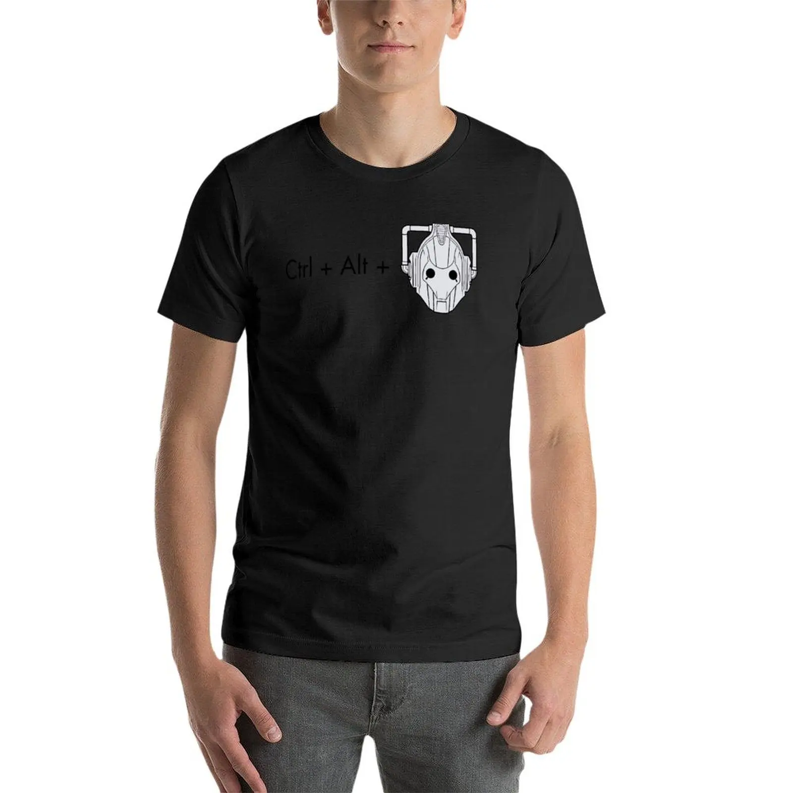 Ctrl + Alt + DELETE T-Shirt summer clothes customs sweat black t-shirts for men image 4