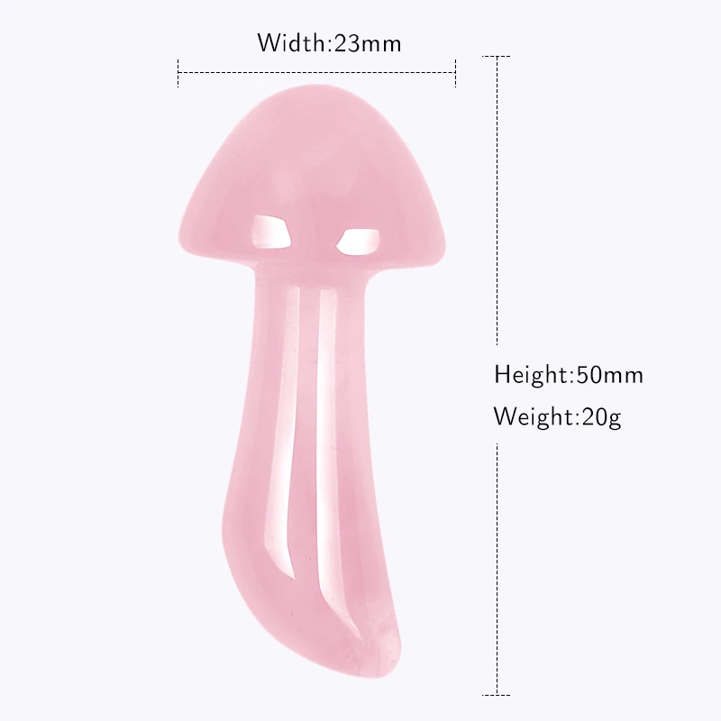 1PC หยกธรรมชาติควอตซ์เห็ดรูปร่างเครื่องนวดหน้าความงามนวด Eye คอสุขภาพ Skin Care Guasha สปา ToolJade Facial Roller