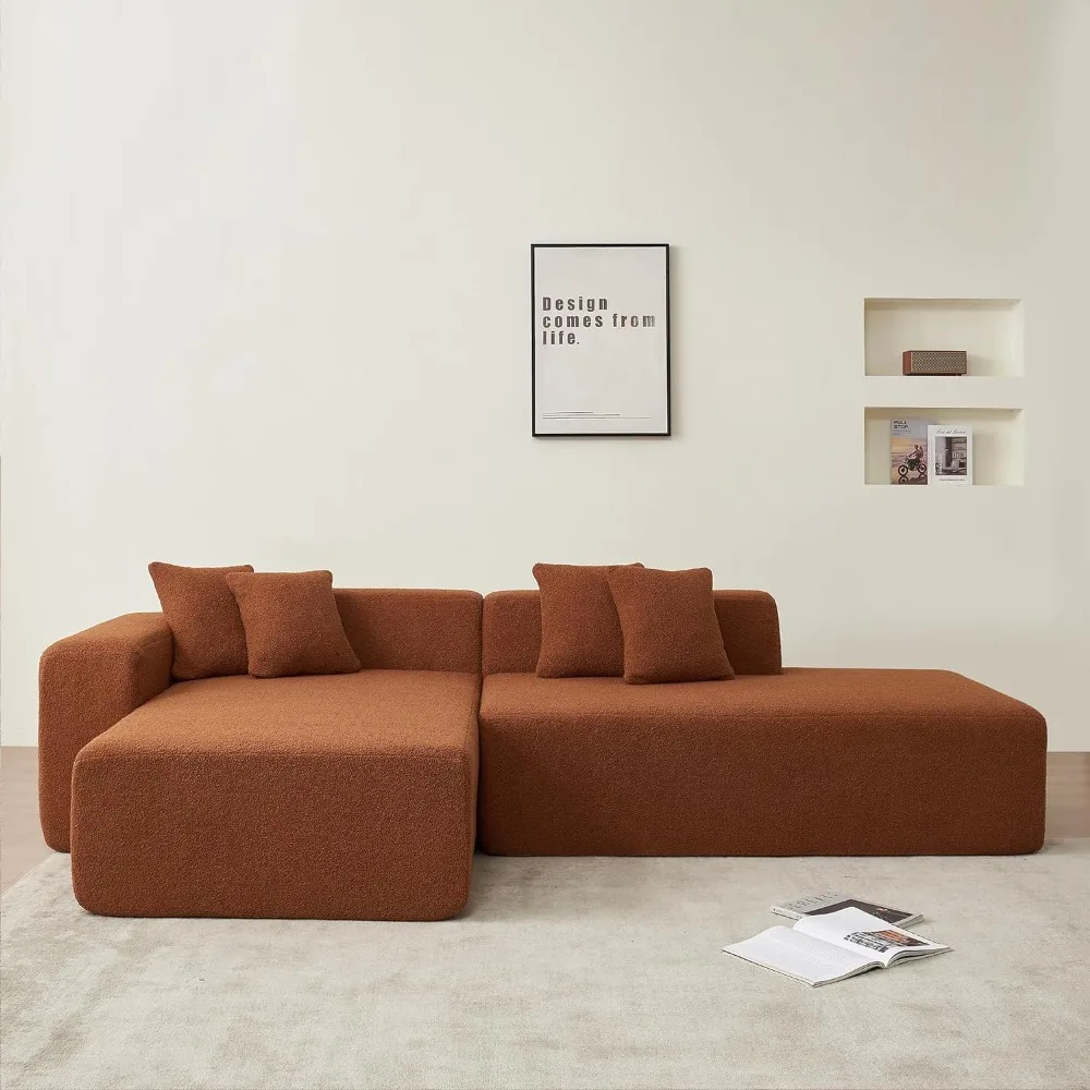 Sofá Modular de 105 pulgadas, sofá seccional moderno en forma de L con Chaise Lounge,4 plazas para sala de estar, dormitorio, apartamento