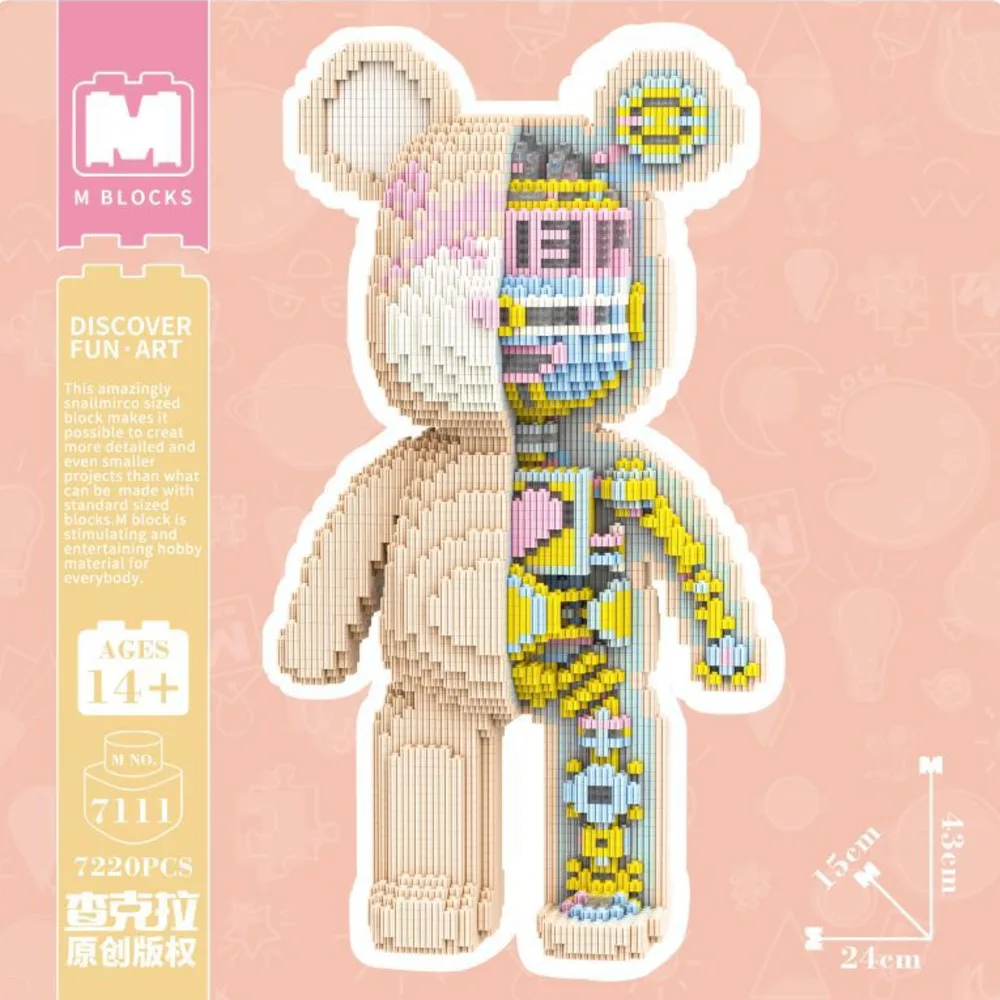 Large Series Violents Bear Building Blocks Assembled Toys DIY Adult Educational Children\'s Toys Birthday Gift Model Dolls Toys