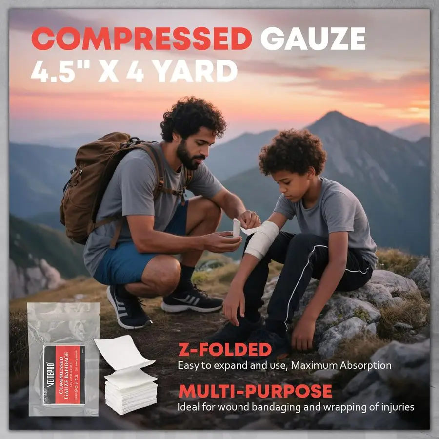 Trauma First Aid Kit Emergency Camping Gear with Tourniquet Kit, Compression Bandage, 36 Splint Portable Survival Gear for Outdo