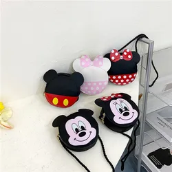 Disney Cartoon Anime Mickey Mouse torby na ramię śliczne modne damskie torebki Minnie Mouse torba kurierska z PU dziewczyny prezenty