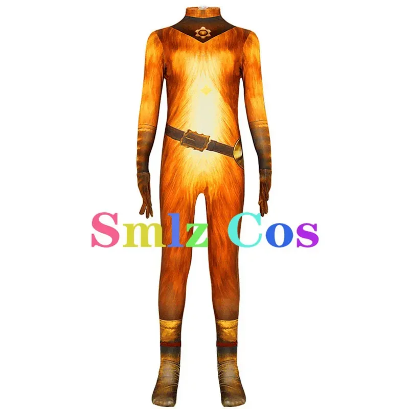 Der gestiefelte Kater Cosplay Der gestickte Overall Kostüm Erwachsene Kinder Body Umhang Hut Halloween Party Leistung Zentai Set