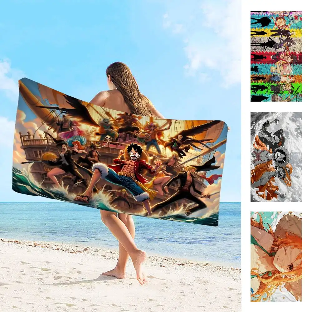 Anime O-One P-Piece Microfiber Beach Towel Absorbent Quick dry Soft Yoga Swimming Resort Mountain Climbing Towel