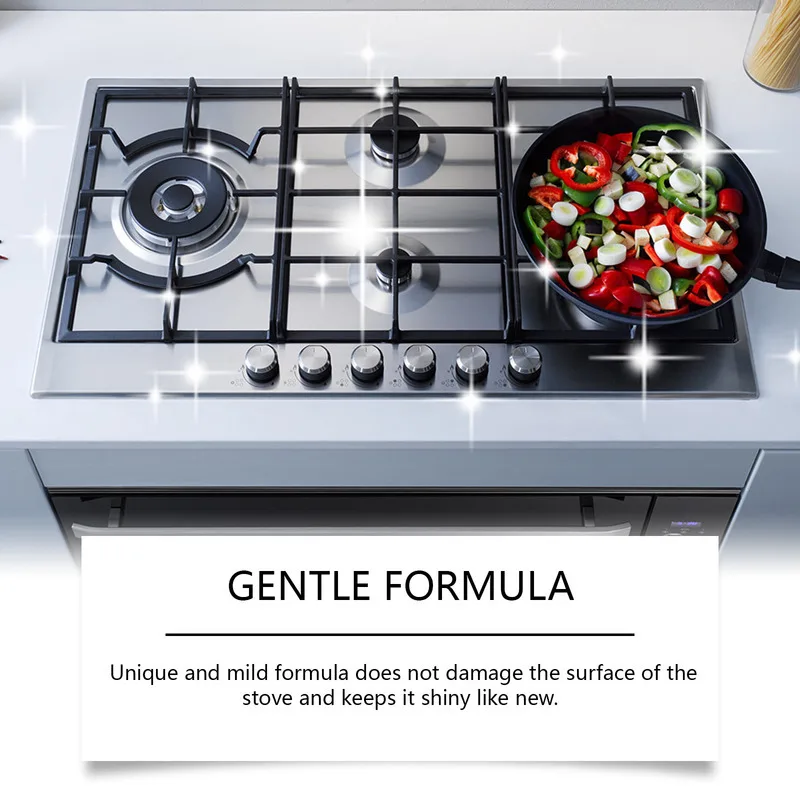 น้ำยาทำความสะอาดเตา ทำความสะอาดเตาในครัว เครื่องดูดควัน น้ำมันหนัก คราบสกปรกฝังแน่น น้ำยาขัดเงา โซเดียมไบคาร์บอเนต