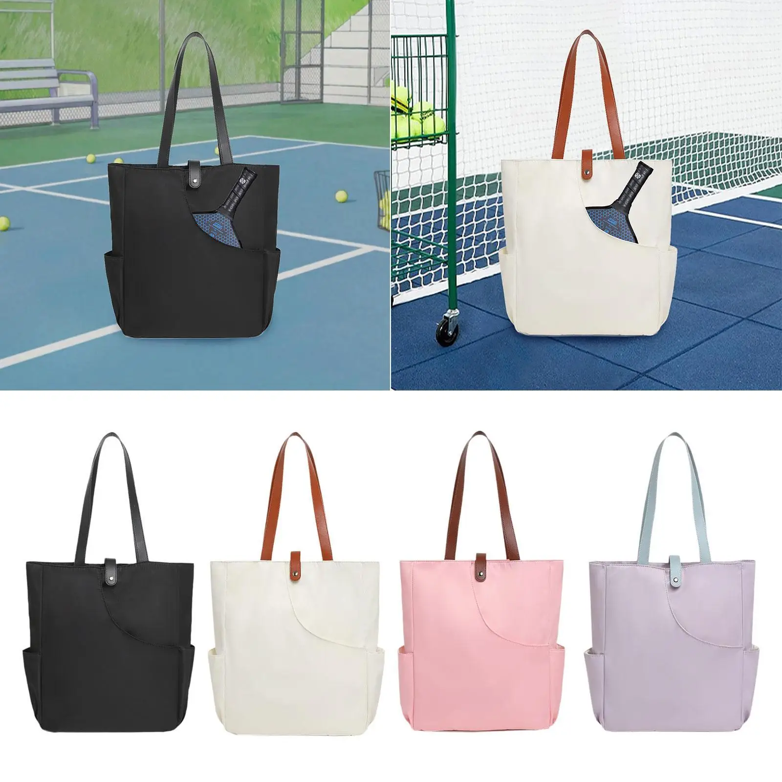 Pickleball Racket Bag Equipment Carry Gym Multipurpose Adults Outdoor Sports Players, Racket Storage Racquet Pouch Shoulder Bag