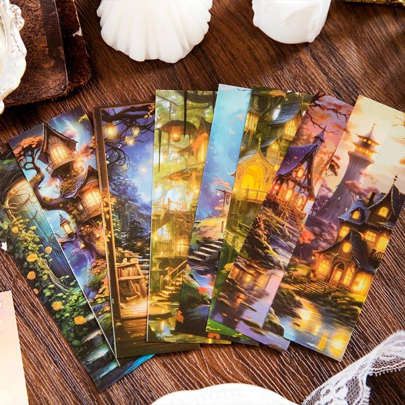 Yoofun 8pcs/lot Vintage Lost Dreams Creative Scrapbooking Journal DIY Decor Bookmarks Stationery Student Office Supplies