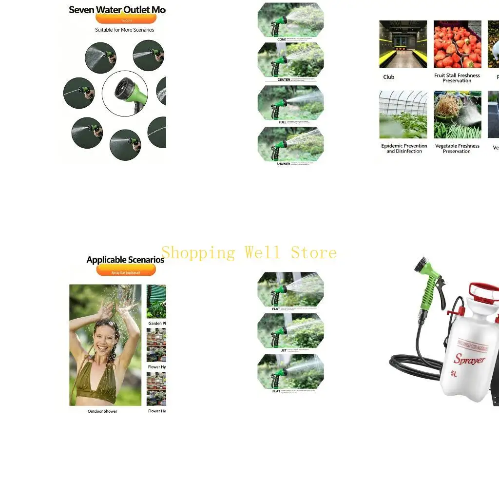 KX4B 5L Portable Camping Shower Manual Pressure for Outdoor Garden Pet and Car Washing