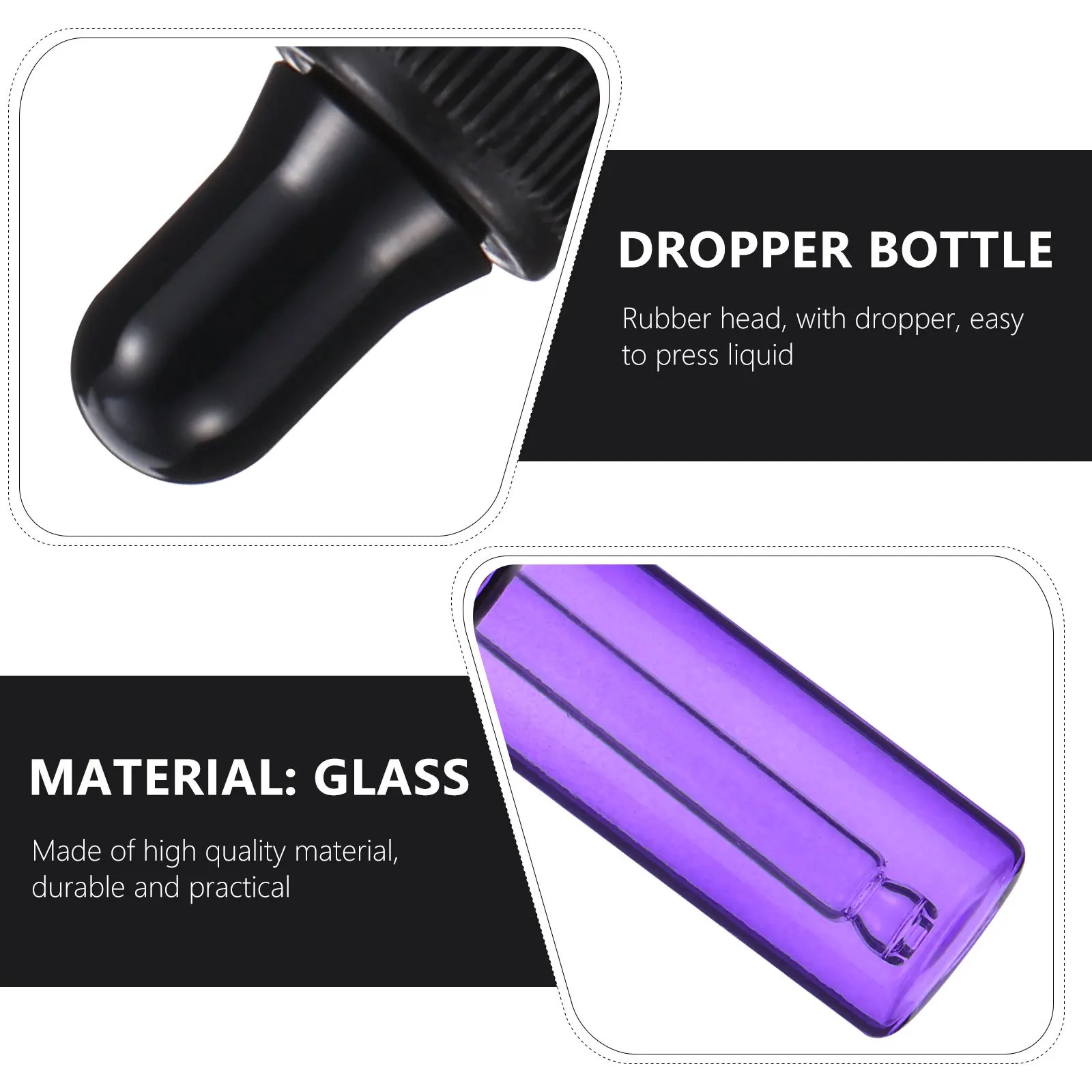 

30Pcs 5Ml Empty Glass Dropper Bottle Refillable Travel Bottle for Essential Oil Perfume Sample Vials Subpackaging
