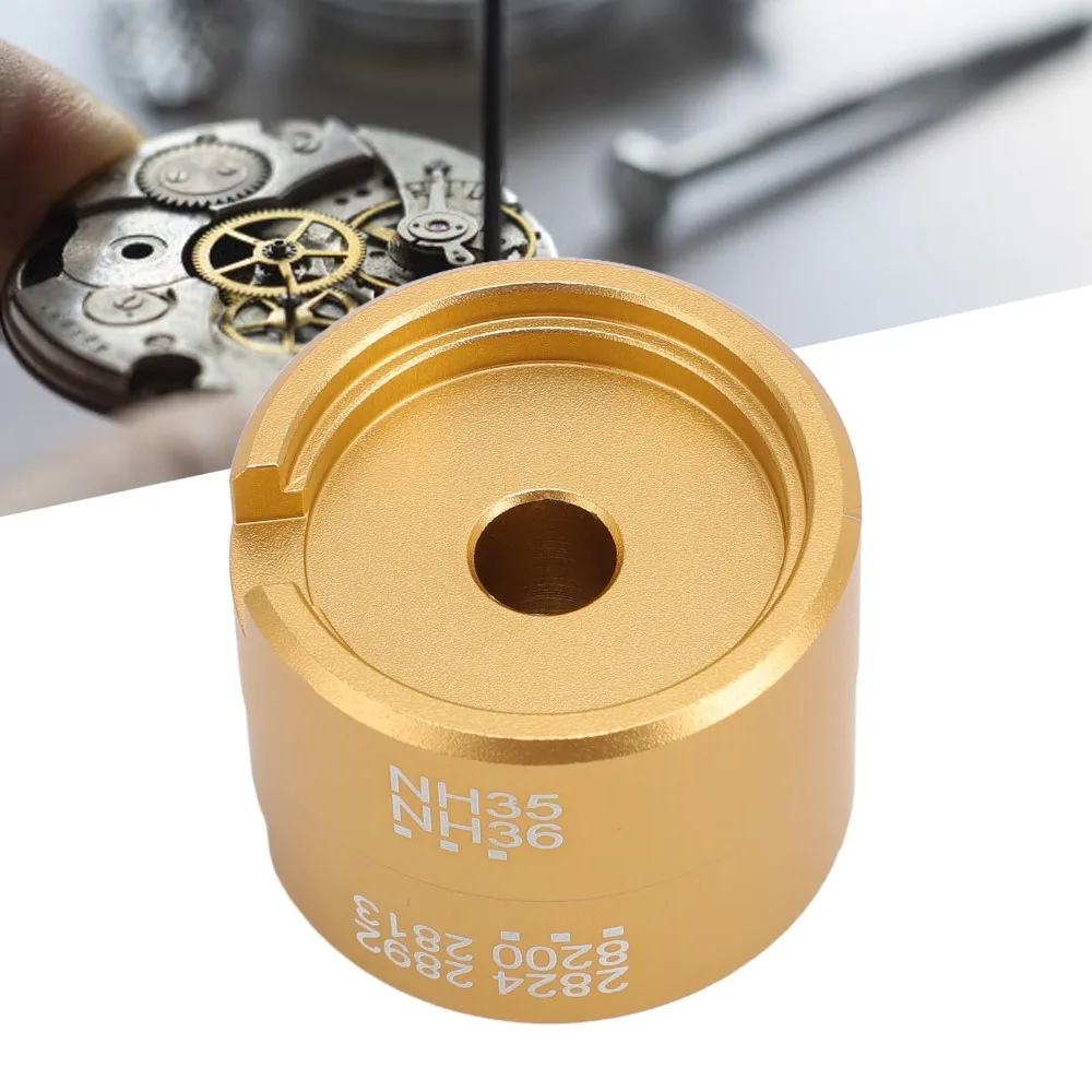 

Инструменты для ремонта: Алюминиевый держатель для часового механизма (серебро/золото), прочная опора для часовщика, инструмент для модификации часов, ремонт часов