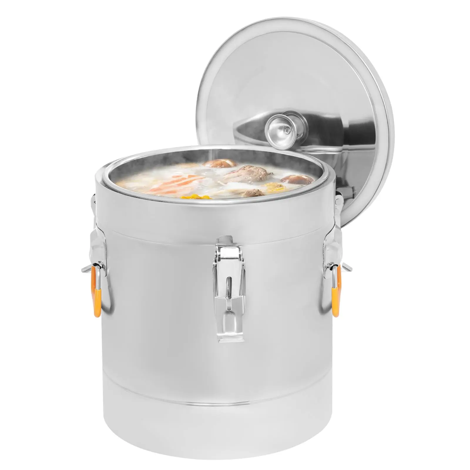 

Stainless Steel Beverage Dispenser Portable Insulated Barrel Bucket Hot and Cold Drink Dispenser for Coffee Tea Milk Juice Hot C