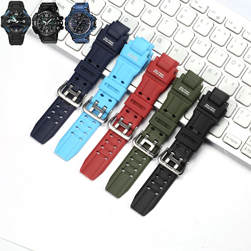 Resin Watch Strap Suitable for Casio GA1000 GA1100 GW-A1000 G1400 Watch Replacement Band Men's Waterproof Bracelet Accessories